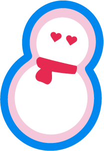 Sticker muñeco de nieve